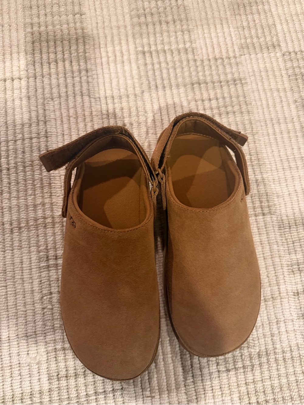 UGG Women's Tan Suede Slip-On Mule with Adjustable Back Strap